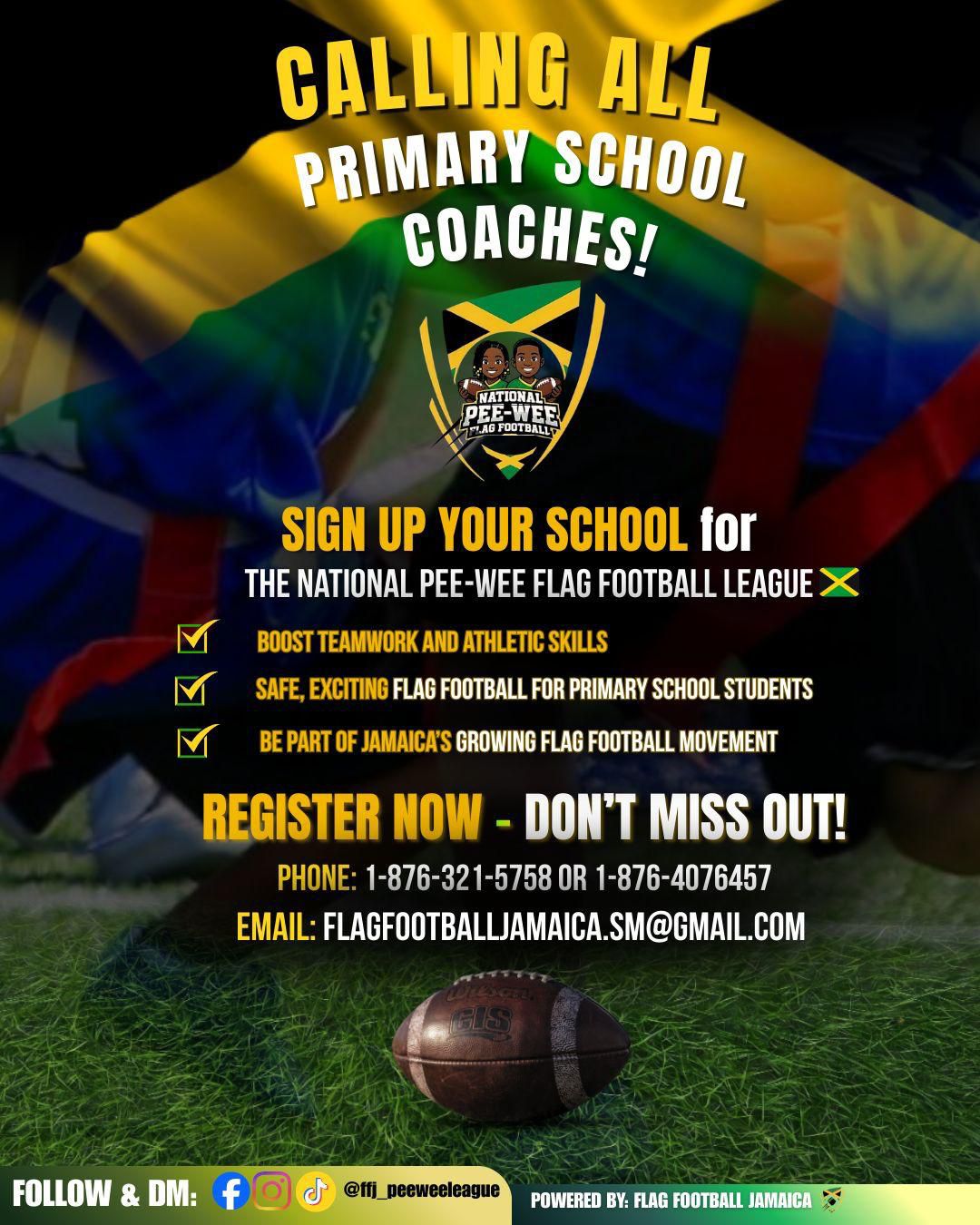 Flag football action